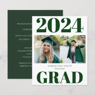 2022 BUDGET Green Modern 2 Photo Grad Announcement