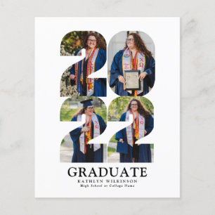 2022 BUDGET Modern Big Script 5 Photo Announcement Flyer