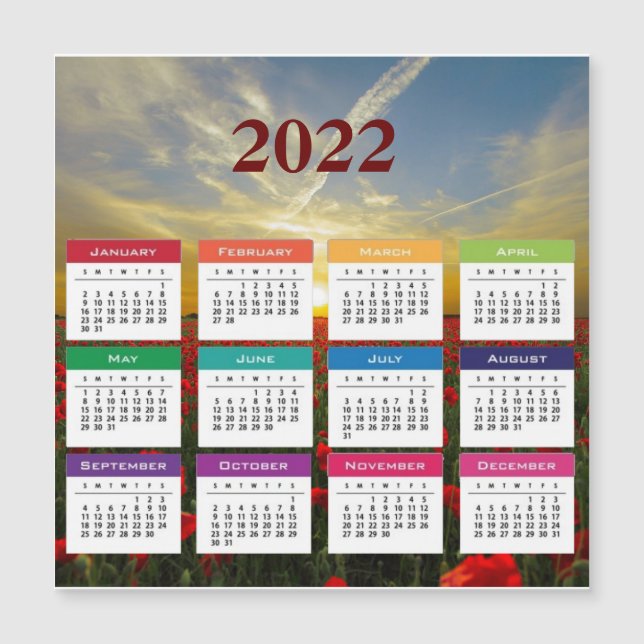 2022 Calendar Magnetic Card (Front)