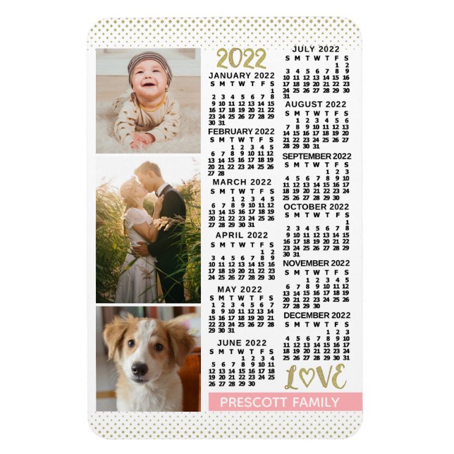 2022 Calendar (See Description for New Version)  Magnet (Vertical)
