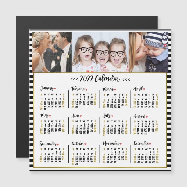 2022 Calendar (See Description for New Version)  Magnetic Invitation (Front/Back)