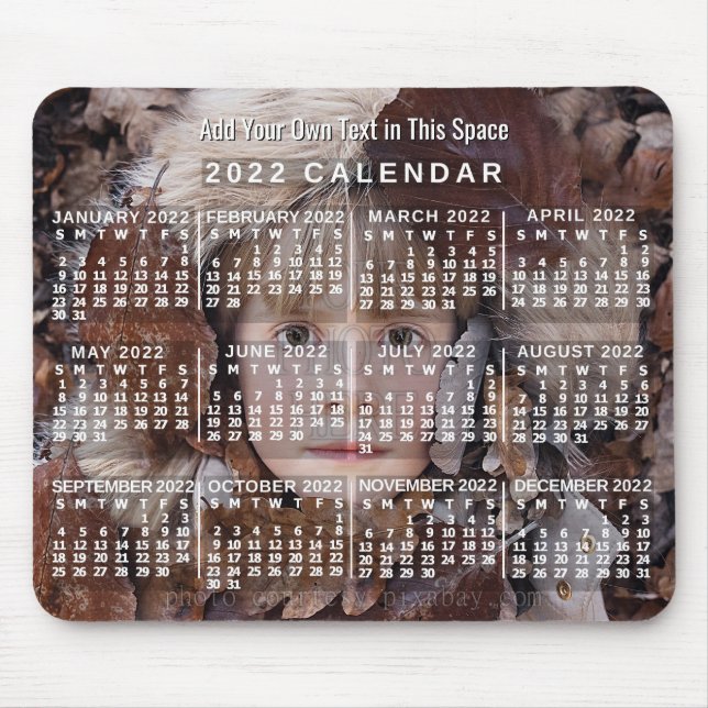 2022 Calendar (See Description for New Version)  Mouse Mat (Front)