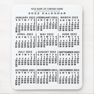 2022 Calendar (See Description for New Version)  Mouse Mat
