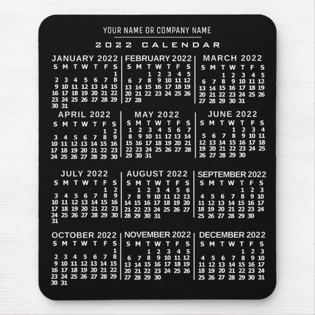 2022 Calendar (See Description for New Version)  Mouse Mat (Front)
