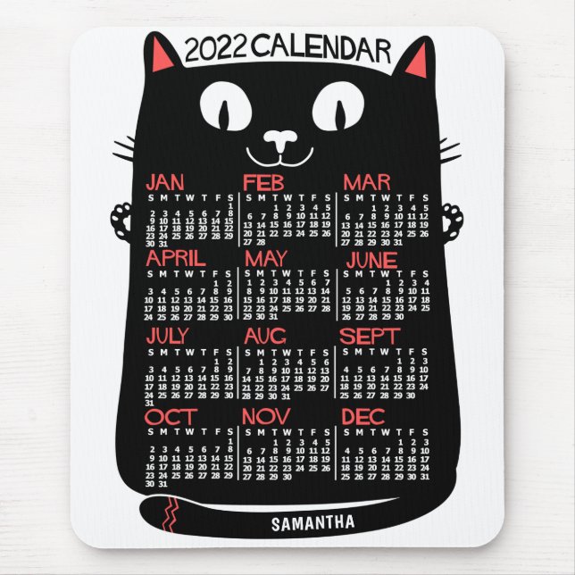 2022 Calendar (See Description for New Version)  Mouse Mat (Front)