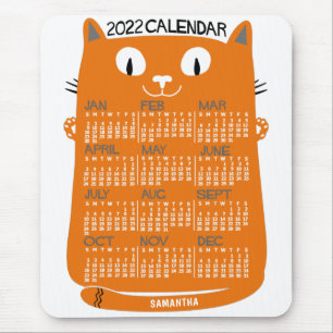 2022 Calendar (See Description for New Version) Mouse Mat