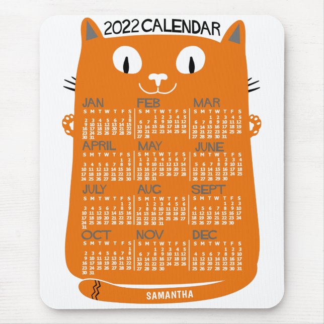 2022 Calendar (See Description for New Version)  Mouse Mat (Front)