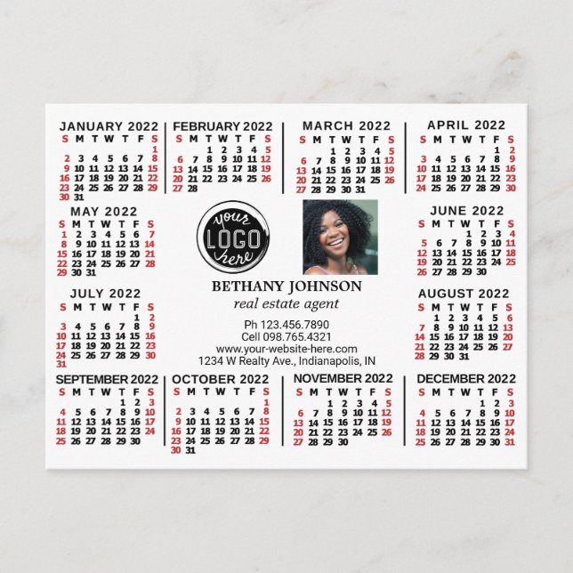 2022 Calendar (See Description for New Version)  Postcard (Front)