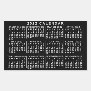 2022 Calendar (See Description for New Version)  Rectangular Sticker