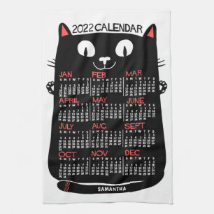 2022 Calendar (See Description for New Version)  Tea Towel