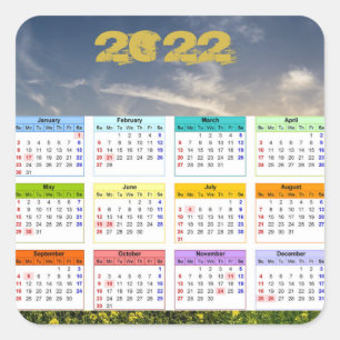 2022 Calendar   Square Sticker