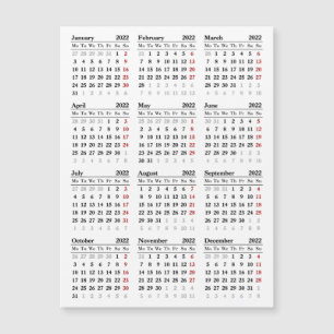 2022 calendar template