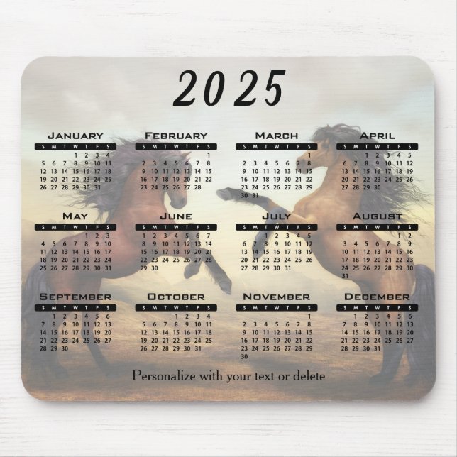 2022 Calendar - Wild Horses  Mouse Mat (Front)