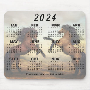 2022 Calendar - Wild Horses  Mouse Mat