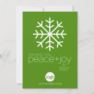 2022 Calendar Wishing Peace Joy Business Christmas Invitation