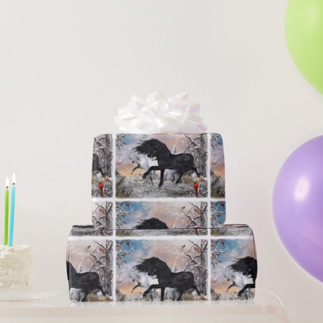 2022 Christmas Horses ver2 Wrapping Paper (Party Gifts)