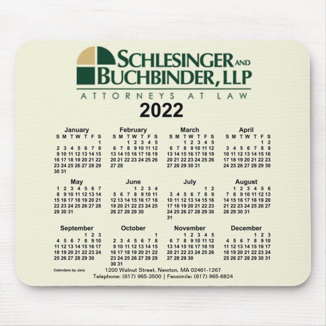 2022 Custom Calendar by Janz Mouse Pad (Front)