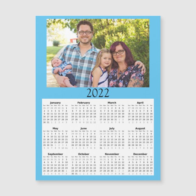 2022 Customised Photo Calendar Mini Magnet (Front)