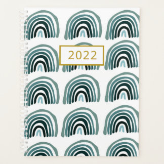2022 Daily Planner Modern Minimalist Rainbow