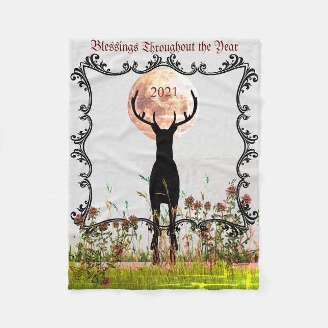 2022 Deer Hunter's Gift Customable Fleece Blanket (Front)