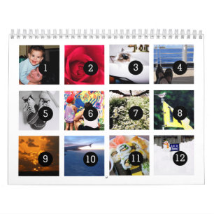 2022 Easy as 1 to 12 Your Own Photo Calendar White