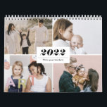 2022 Family Photo Collage Modern Simple Elegant Calendar<br><div class="desc">2022 Family Photo Collage Modern Simple Elegant Calendar</div>