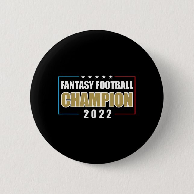 2022 Fantasy Football Champion USA Football 6 Cm Round Badge (Front)