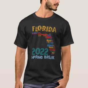 2022 Florida Spring Break Trip Vacay Squad Cities T-Shirt