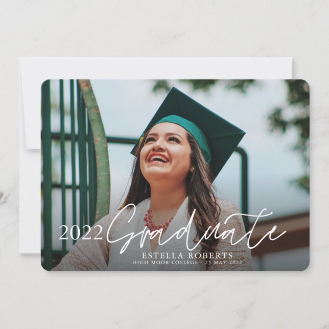 2022 Graduate Custom Photo Overlay Graduation Anno Announcement (Front)