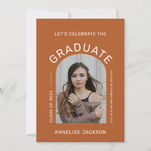 2022 graduate photo minimalist graduation party invitation