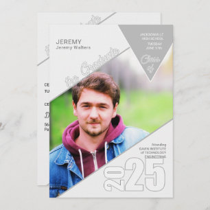 2022 Graduation Geometric Shapes Photo Invitation