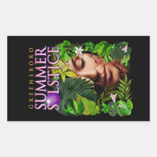 2022 Greensboro Summer Solstice Festival Souvenir Rectangular Sticker