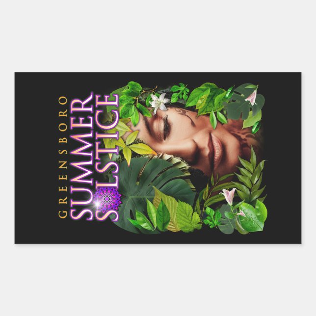 2022 Greensboro Summer Solstice Festival Souvenir Rectangular Sticker (Front)