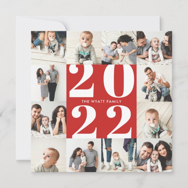 2022 Holiday 12 Photo Collage Grid (Front)