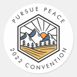 2022 JW Ministry Supply Convention -Mountain  Classic Round Sticker