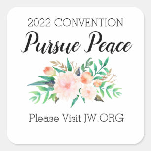  2022 JW Ministry Supply Pursue Peace Convention  Square Sticker
