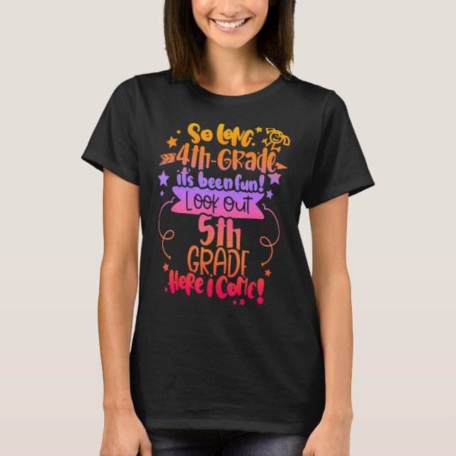2022 Kids   Tie Dye So Long 4th Gradegraduation 5t T-Shirt (Front)