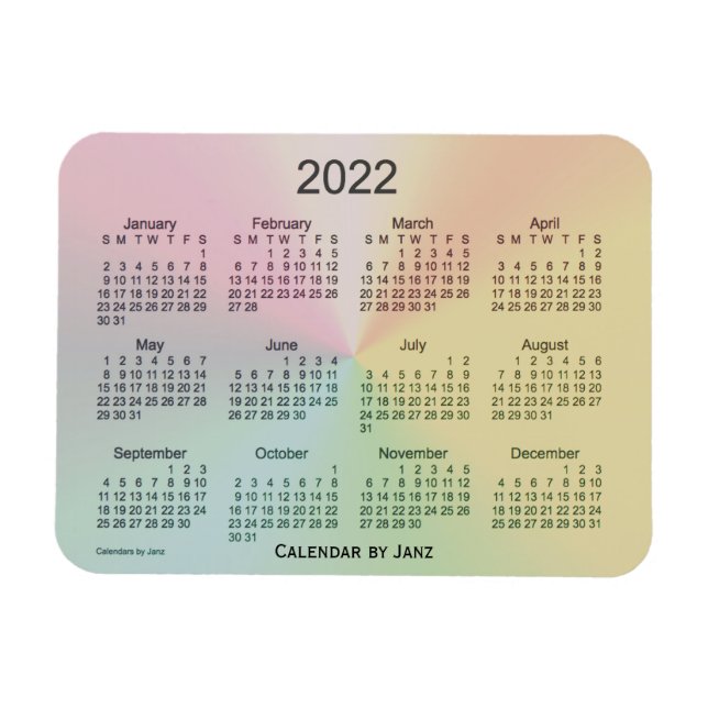 2022 La Boca Shimmer Calendar by Janz 3x4 Magnet (Horizontal)