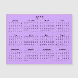 2022 Mini Calendar Magnetic Invitation