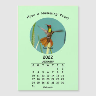 2022 Monthly Magnetic Calendar Series 12 of 12