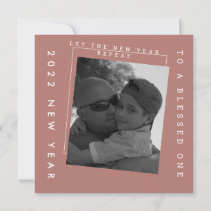 2022 New Years Earthy Tone Photo Card