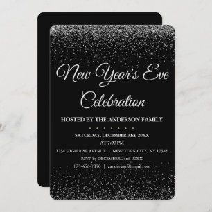 2022 New Year's Eve Party Sparkle Glitter Invitation