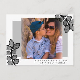 2022 New Years Photo Branch  Postcard