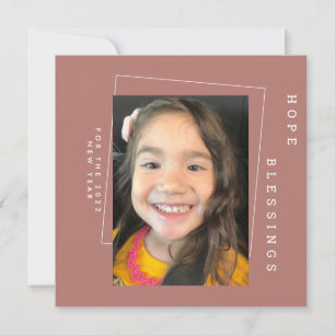 2022 New Years Simple Earthy Tone Photo Card
