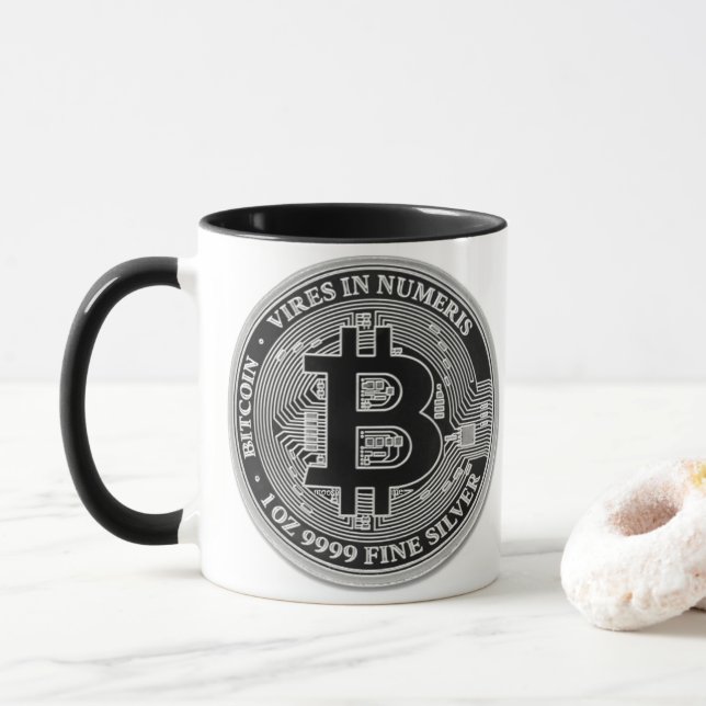 2022 Niue 1 oz Silver Bitcoin  Mug (With Donut)