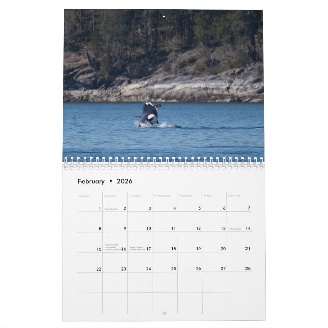 2022 Orca Calendar (Feb 2026)