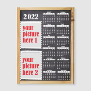2022 Photo Personalised Calendar Fridge Magnet