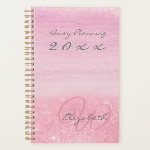 2022 Planner Pink Ombre Shimmer with Monogram