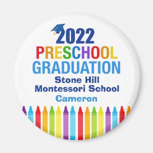 2022 Preschool Graduation Cute Crayon Custom PreK Magnet