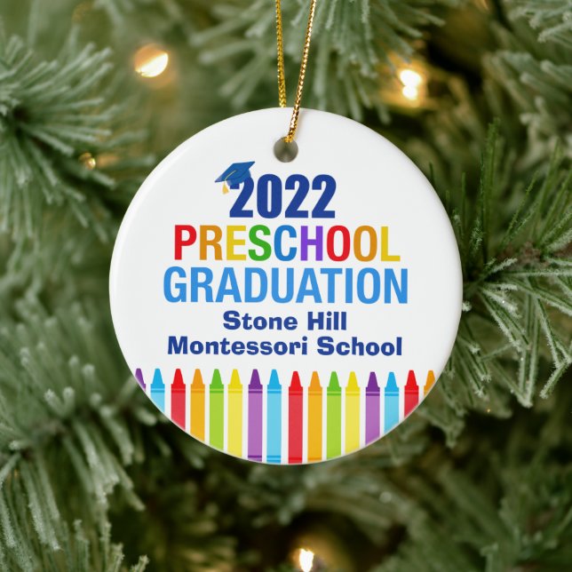 2022 Preschool Graduation Cute Custom Graduate Ceramic Tree Decoration (Tree)